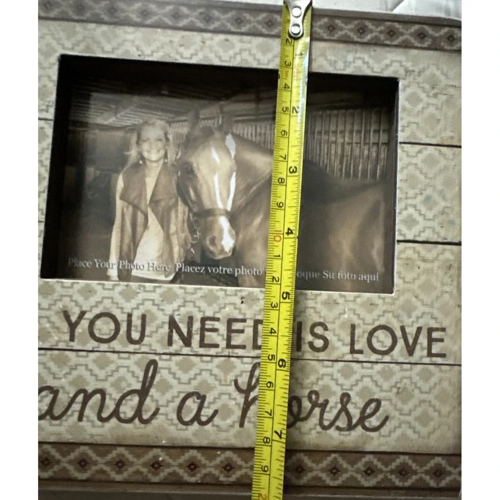 Primitives by Kathy Box Photo Frame All You Need Is Love And A Horse 4 X 6 NWT
